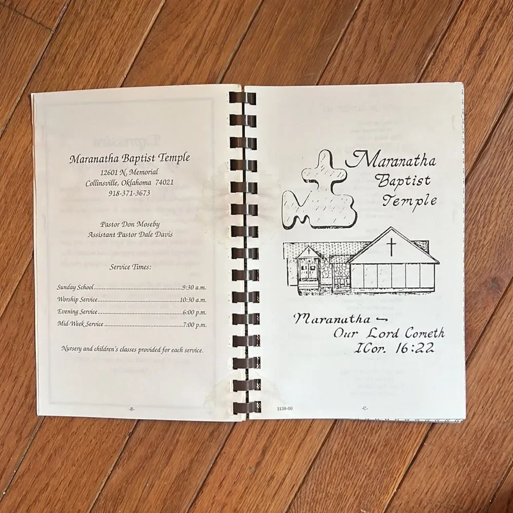 Vintage Our Daily Bread Maranatha Baptist Church Ladies Auxiliary Cookbook